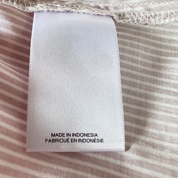 Express Sleeveless Button Up Shirt Pink White Stripe The City Shirt Size Medium - Picture 5 of 7